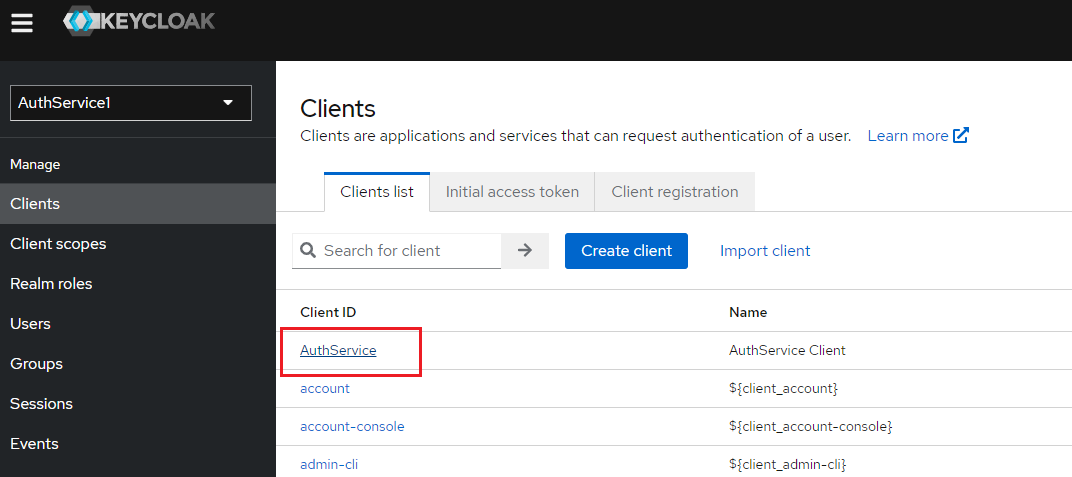 Edit client