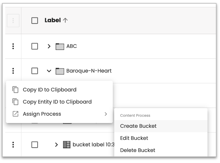 Create a new Bucket