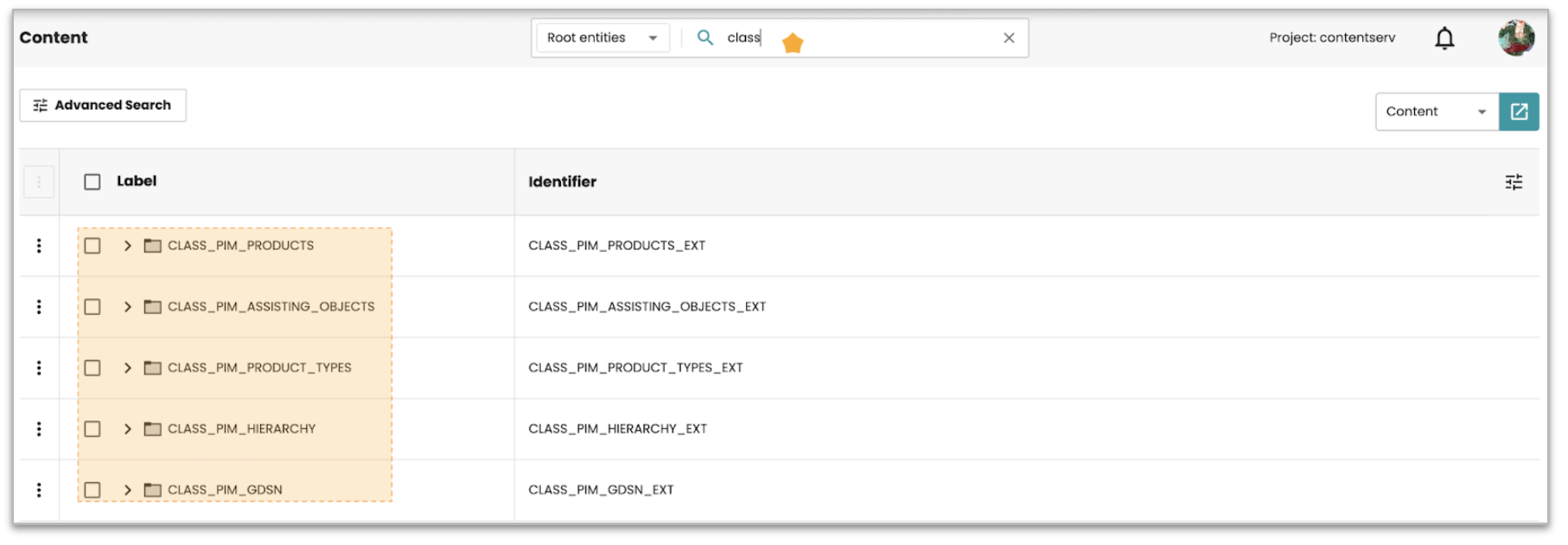 filtering results